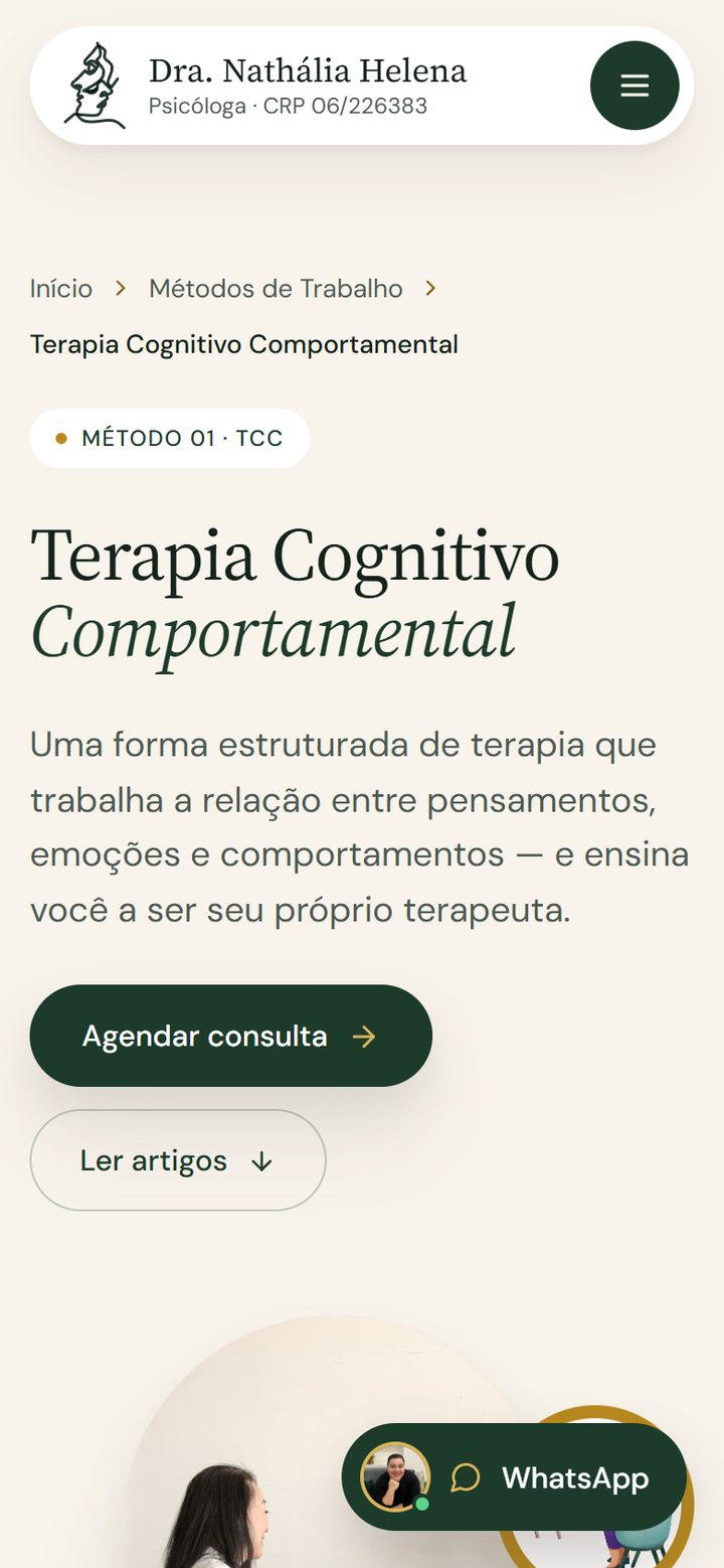 A treatment page on a phone