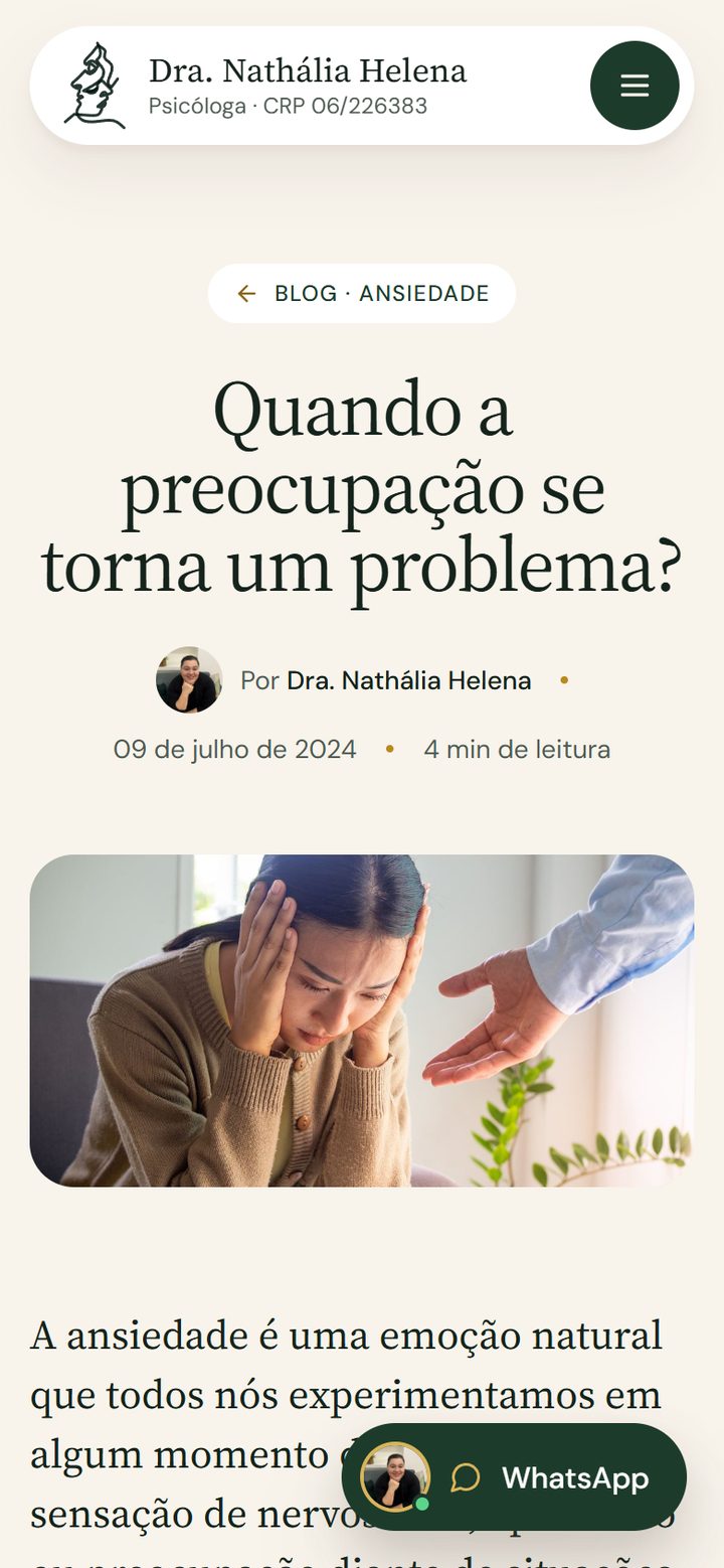 A blog post on a phone